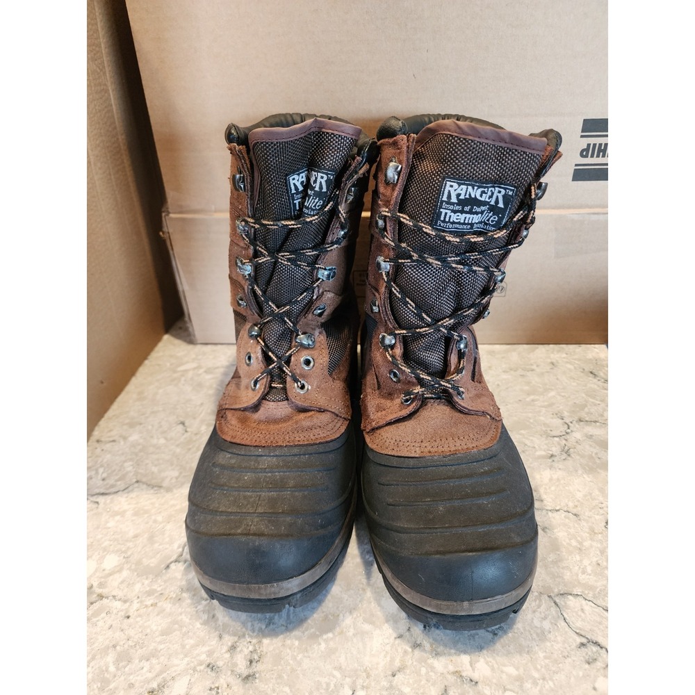 Ranger Boots Mens 13 Insoles of DuPont Thermolite Mid Calf Winter Brown Black